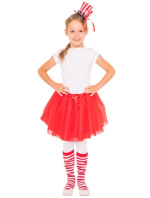 Tüllrock Mädchen rot one size