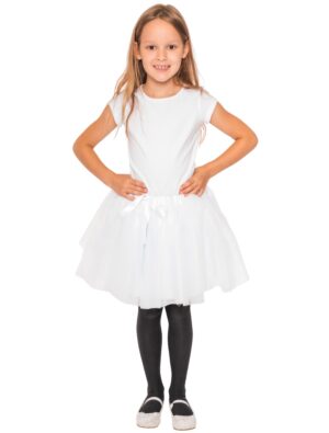 Tüllrock Mädchen weiß one size