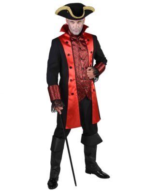 Vampir Marquis Herren 2tlg. S Farbe: schwarz/rot