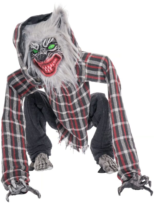 Werwolf hockend mit Funktion Farbe: schwarz/grau