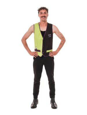 Weste Kleiner Feigling Herren schwarz/grün S/M