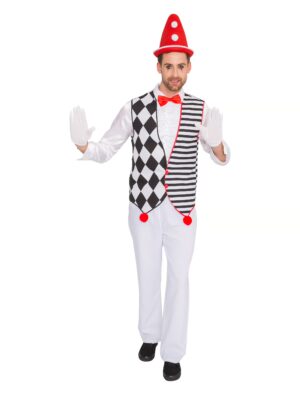 Weste Pantomime deluxe Herren schwarz/weiß L