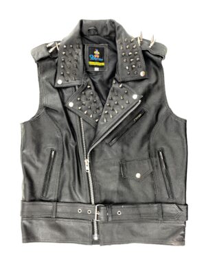 Weste Punker mit Nieten Herren schwarz L/XL
