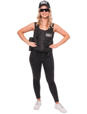 Weste SWAT kurz schwarz one size