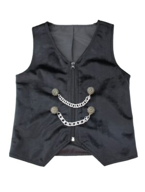 Weste Vampir Kinder schwarz 116/128