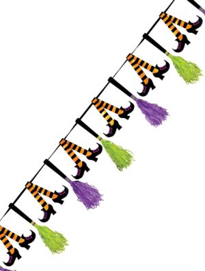 Wimpelkette Hexe Farbe: bunt