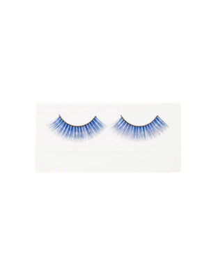Wimpern Lametta blau