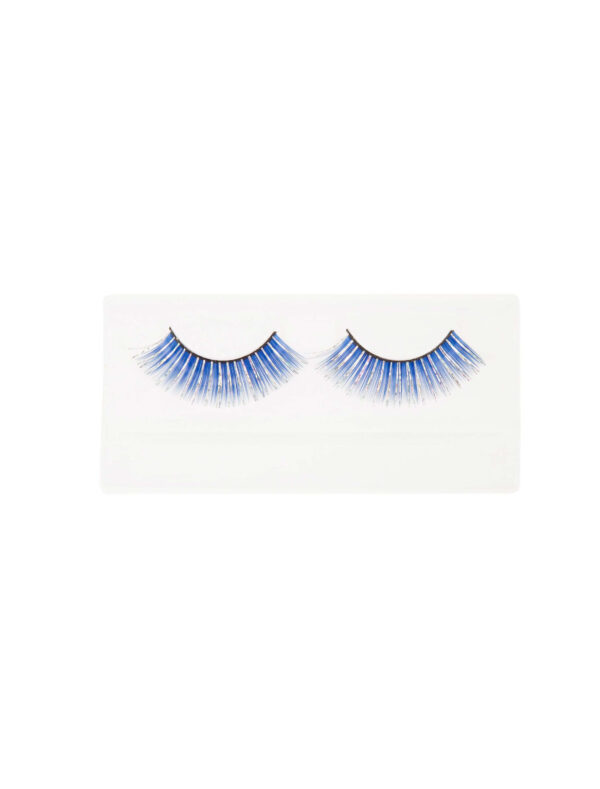 Wimpern Lametta blau