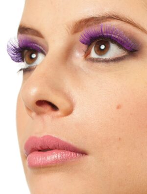 Wimpern Pailletten lila