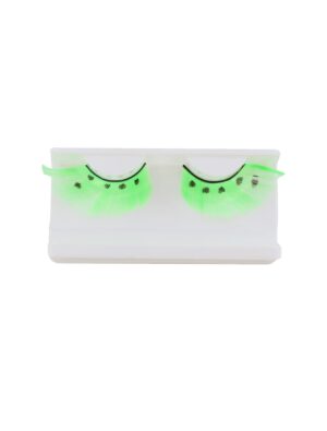 Wimpern mit Punkten neongrün