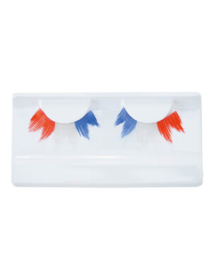 Wimpern mit Spitze rot/weiß/blau