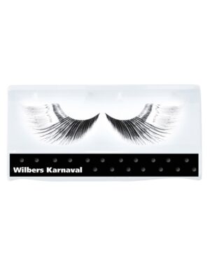 Wimpern schwarz mit Metall silber