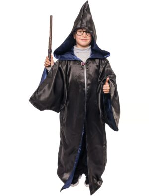 Zauberer Robe schwarz/blau one size