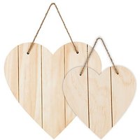 Herzen mit Aufhänger aus Holz