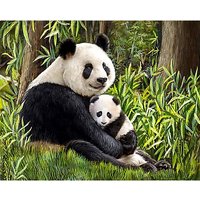 Diamantenstickerei-Set "Panda Mutter"