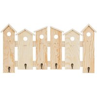 Garderobe aus Holz "Häuser"