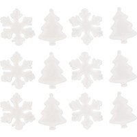 Styropor-Schneeflocke und -Baum