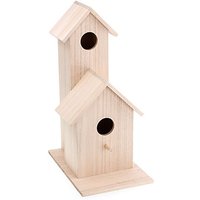 Doppeltes Vogelhaus aus Holz