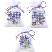 Geschenk- und Kräutersäckchen "Lavendelherzen"