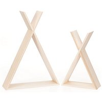 Wandregal-Set "Tipi" aus Holz