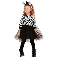 buttinette Kinderkleid "Zebra Gittchen"