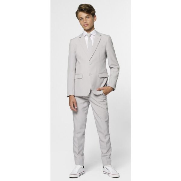 ostb 0021 solid grey teen boys suit groovy grey 1