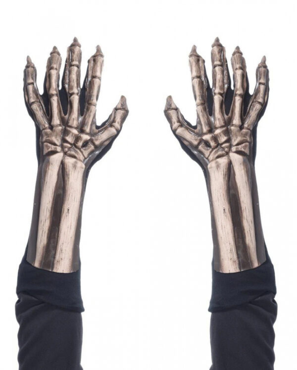 Deluxe Skelett Handschuhe  Halloween Kostümzubehör