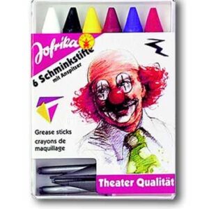 Bunte Schminkstifte mit Spitzer   Theaterschminke für Fasching