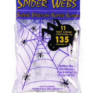 Halloween Spinnennetz weiß 40gr.   Spinnweben als Halloween Deko