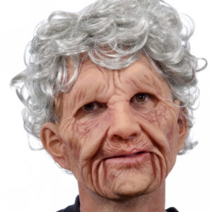 Großmutter Maske aus Softlatex  Oma Maske mit Perücke