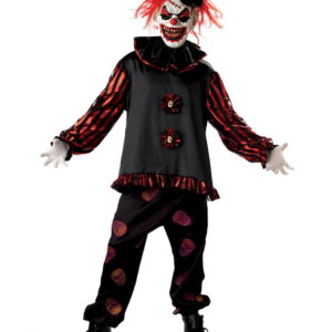 Horror Clown Kostüm mit Maske für Fasching