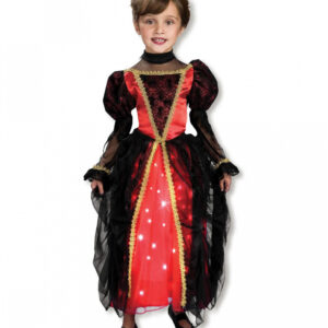Funkelnde Gothic Prinzessin Kostüm S für Kinder