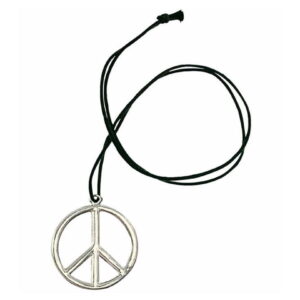 Metall Hippie Anhänger Peace Peacezeichen Hippiekette