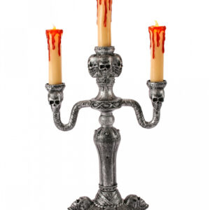 Kerzenständer mit LED Kerzen als Halloween Tischdekoration