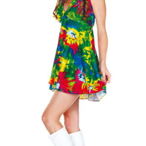 Batik Hippie Minikleid -Hippie Kostüm-Hippie Kleid-Hippiekleid L / 40