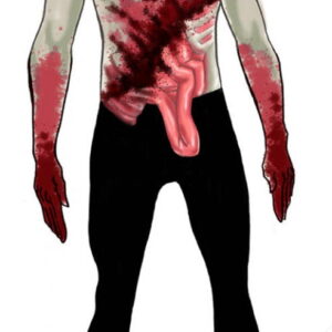 Zombie Skin Suit für Halloween & Zombie Walk L