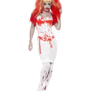 Sexy Zombie Krankenschwestern   Blutiges Krankenschwestern Kostüm für Halloween L