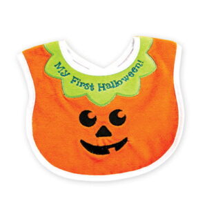Babylätzchen Halloween -Ein Sabber-Lätzchen mit Kürbisgesicht für