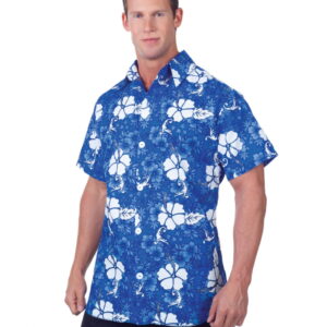 Blaues Hawaii Hemd Plus Size für Karneval XL