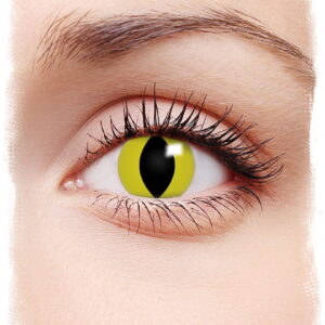 Motivlinsen gelbe Katzenaugen   Schwarz-gelbe Kontaktlinsen