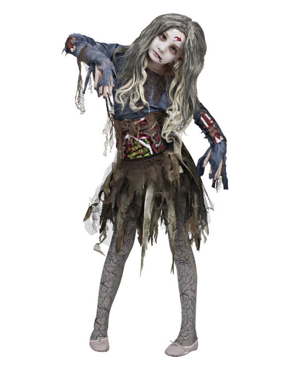 3D Zombie Mädchenkostüm    Zombie Girl 3D Verkleidung L