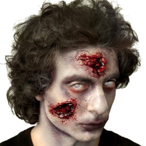 Fester Zombie Latex-Wunde Spezial Make Up für Halloween