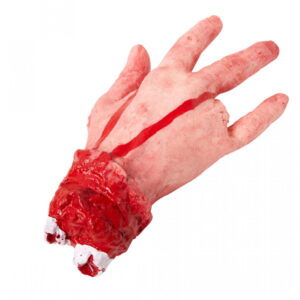 Amputierte rechte Hand   Blutige Deko für Horrorfans