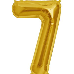 Folienballon Zahl 7 Gold Partydeko