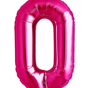 Folienballon Zahl 0 Pink Partydeko