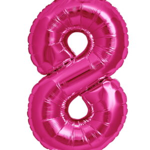 Folienballon Zahl 8 Pink Partydeko kaufen