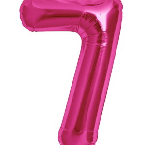 Folienballon Zahl 7 Pink Partydeko kaufen