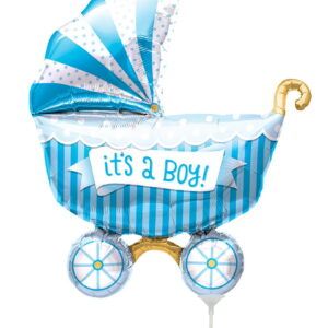 Mini-Folienballon Kinderwagen - It´s A Boy -  Geburtstags Ballon