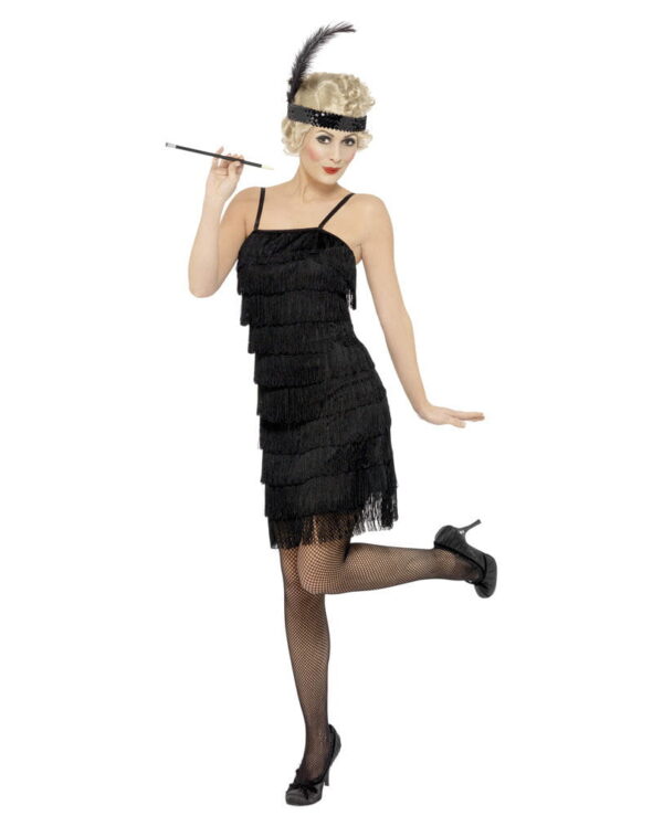Flapper Kleid mit Stirnband für deine 20er Jahre Mottoparty L