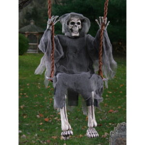 Geister Skelett auf der Schaukel Halloween Deko